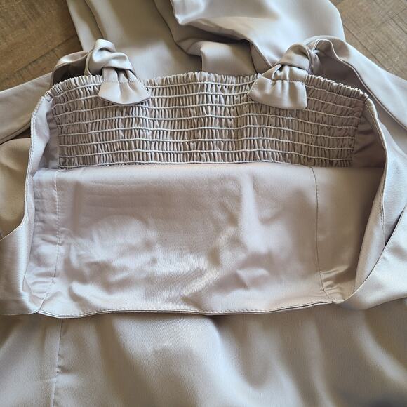 Show‎ Me Your MuMu Womens Claire Midi Dress L Ring Satin Luxe Bridesmaids NEW - Picture 11 of 11